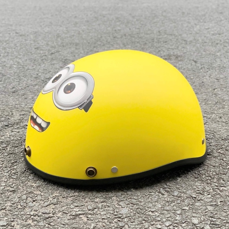 Mũ bảo hiểm 1/2 SRT tem Minion, kèm kính - chính hãng