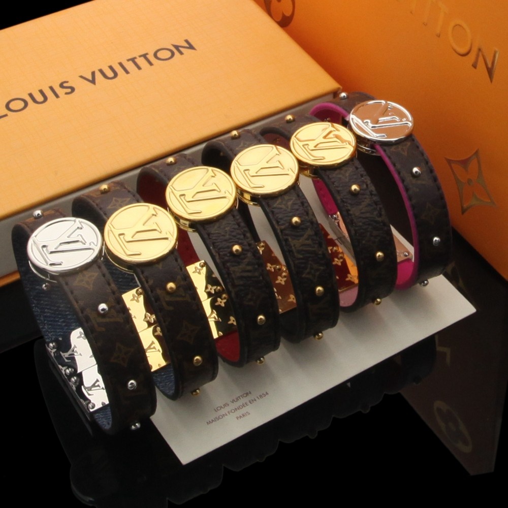 Vòng Tay Da Hai Mặt Họa Tiết Hoa Nhiều Màu Phong Cách Retro