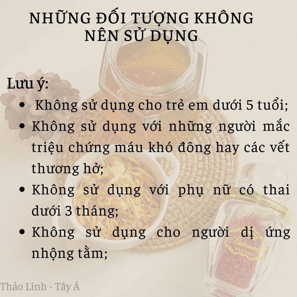 Saffron ngâm mật ong đông trùng hạ thảo sấy thăng hoa hộp 450ml - ảnh sản phẩm 8