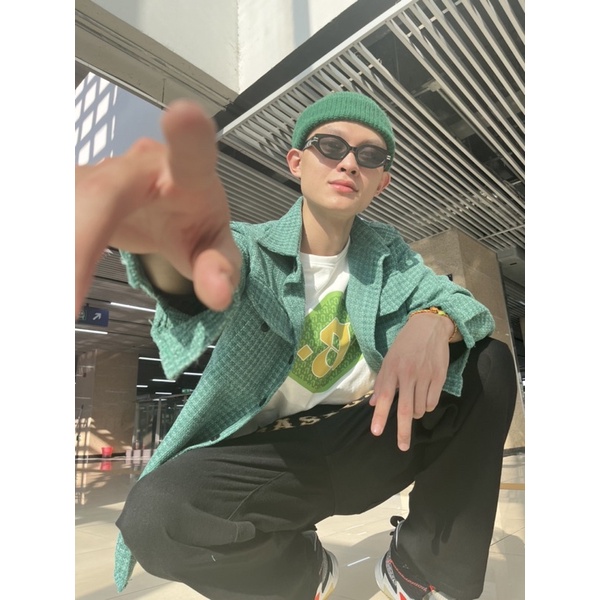 Basics tweed flannel shirt