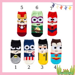 Tất vớ siêu anh hùng/Vớ cổ thấp hoạt hình Unisex