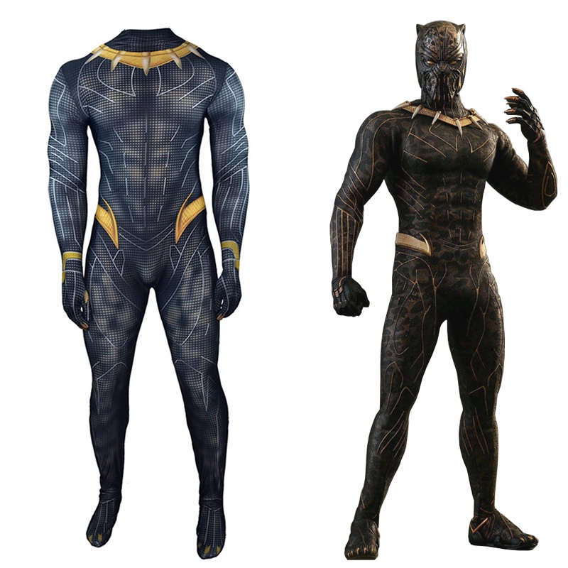 Bộ Áo Liền Quần Hóa Trang Báo Đen Marvel Supervillain Erik Killmonger Cho Người Lớn Và Trẻ Em