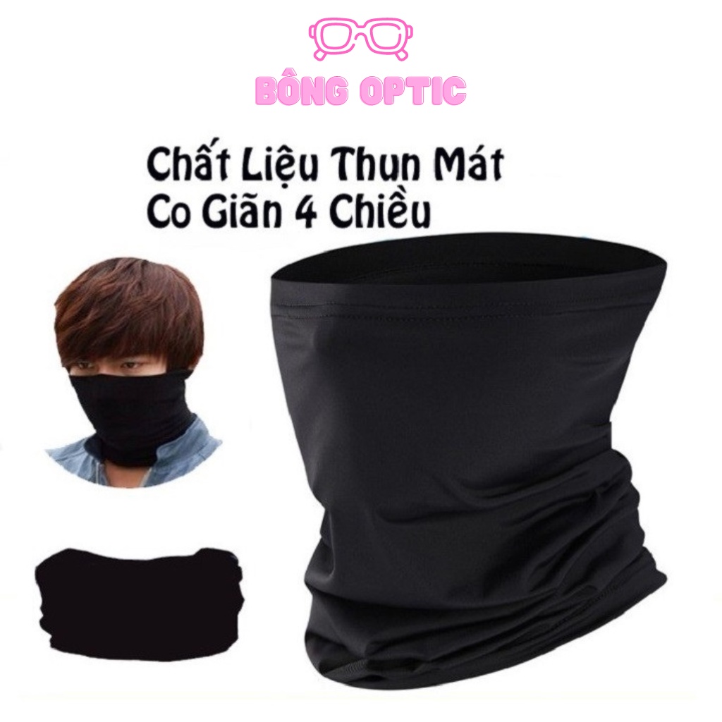 Khăn Phượt Đa Năng Đen Trơn, Khăn Ống Đa Năng Đen Chống Nắng , Chống Bụi Thời Trang
