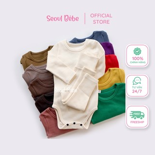 Bộ bodysuit Wonwon Winwin bộ dài trơn Wonwon bộ suit Peekaboo Hàn Quốc