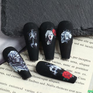 Sticker Dán Móng Họa Tiết halloween 3d