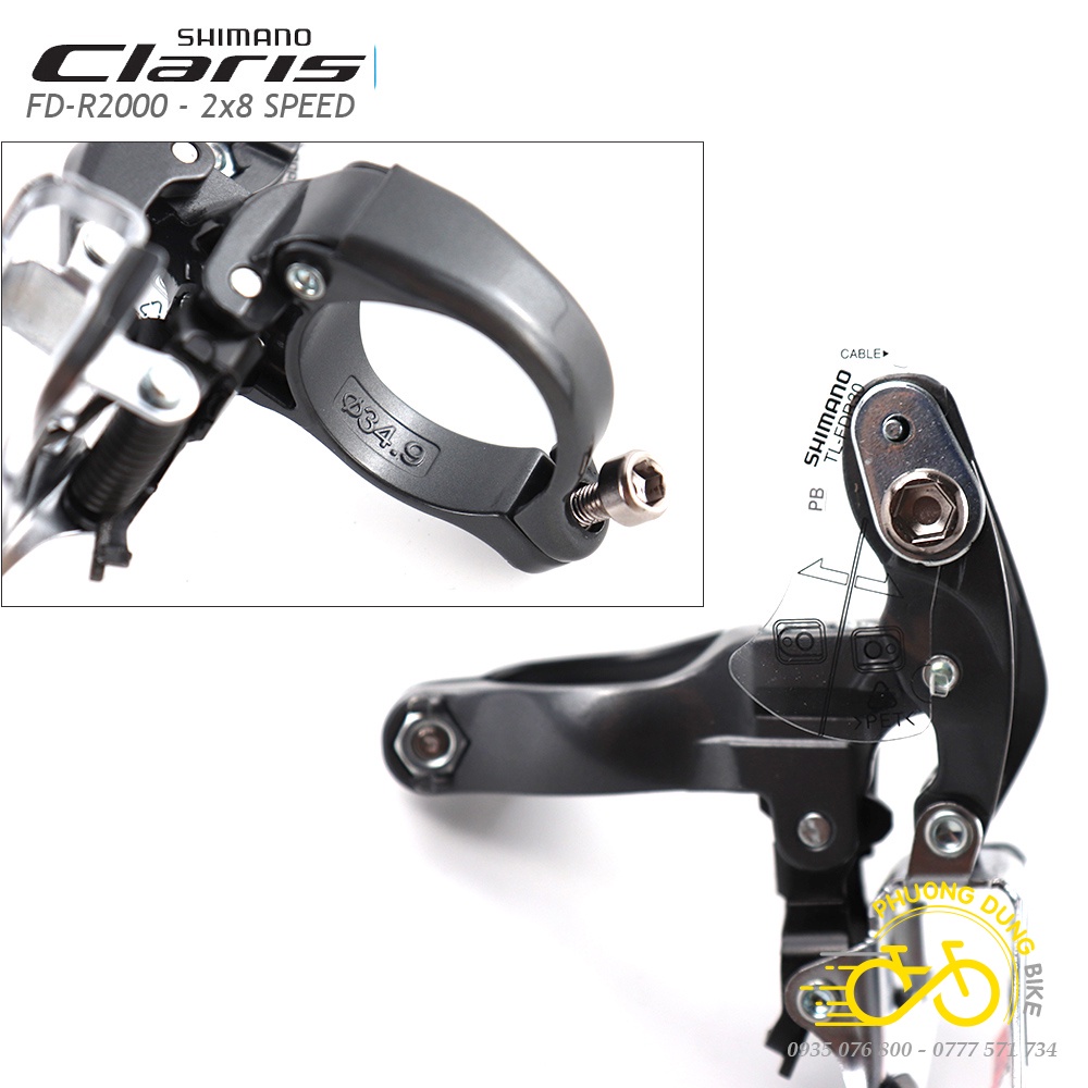 Sang đĩa  xe đạp SHIMANO CLARIS FD R2000 - Hàng chính Hãng