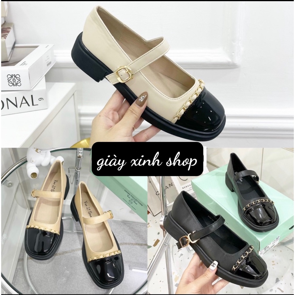 Giày xích mũi đế đúc cao 3cm, giày nữ xinh
