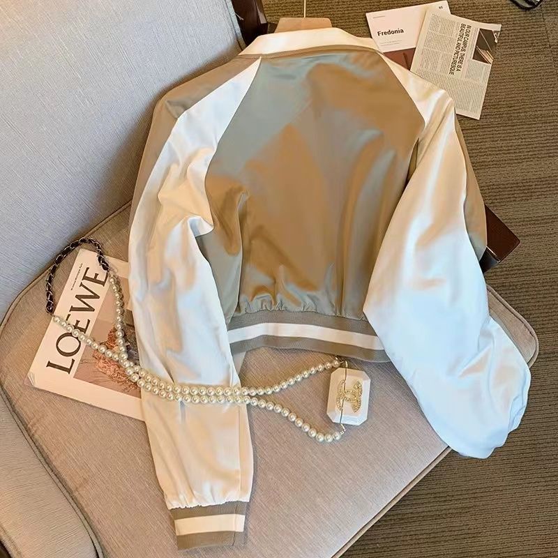 Áo Khoác Bóng Chày Dáng Ngắn Phong Cách Retro Mỹ Thời Trang Mùa Thu 2022 Mới