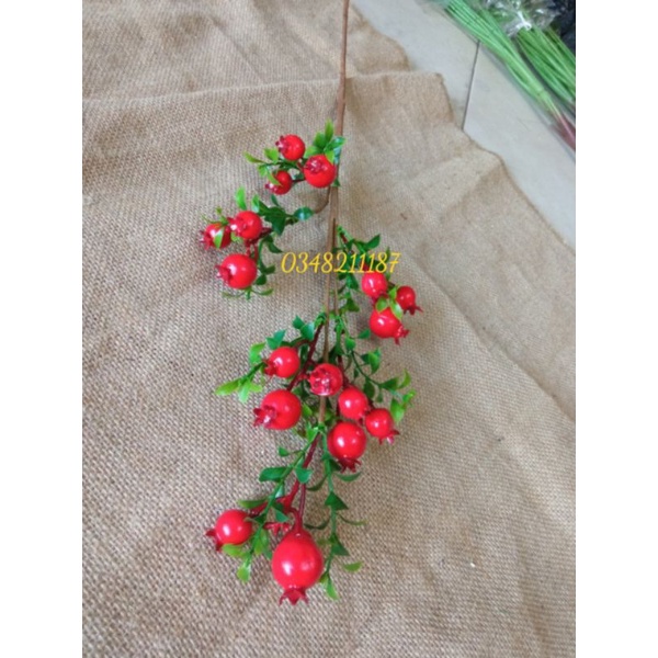 Cây Giả - Cành Lựu phú quý  trang trí nhà cửa