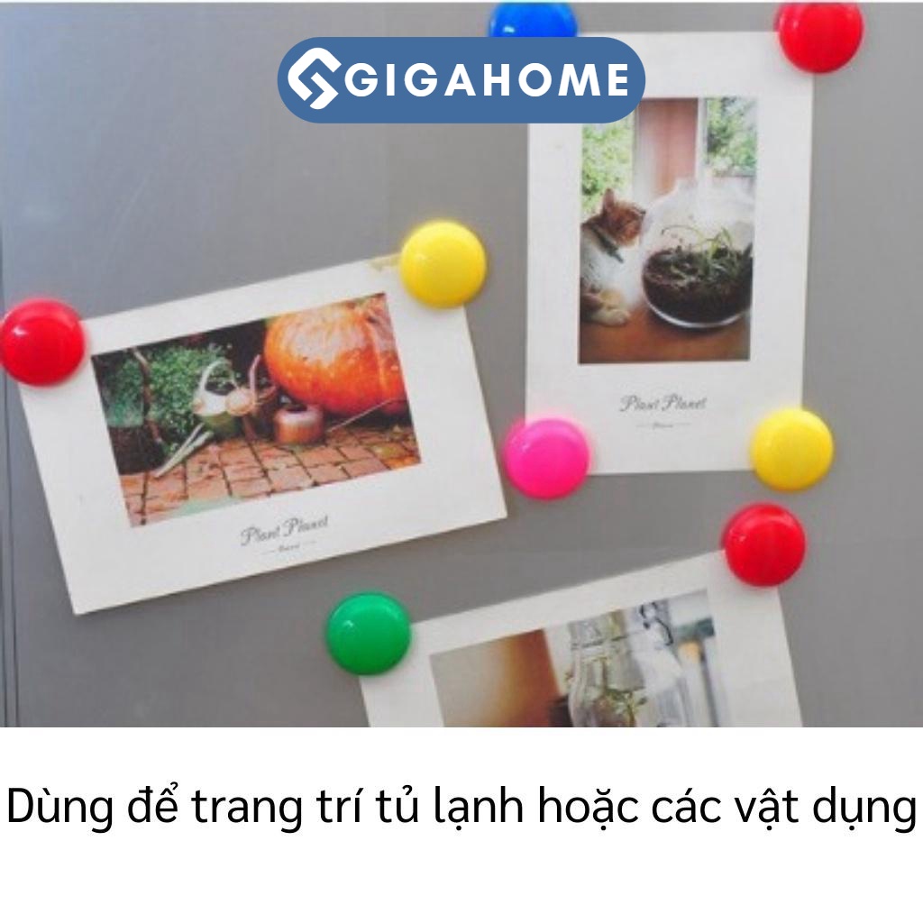 Combo 10 Viên Nam Châm GIGAHOME Dán Tủ Lạnh, Bảng Từ Đường Kính 3cm 8555