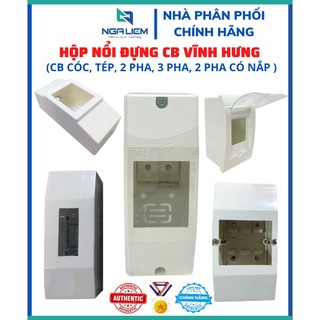 Hộp nổi đựng cb cóc, tép, 2 pha, 3 pha, 2 pha có nắp vĩnh hưng