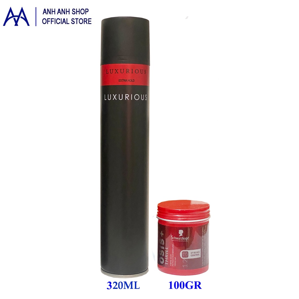 Combo Gôm Luxurious 320ml và Sáp Osis Thrill 3 Texture Gum