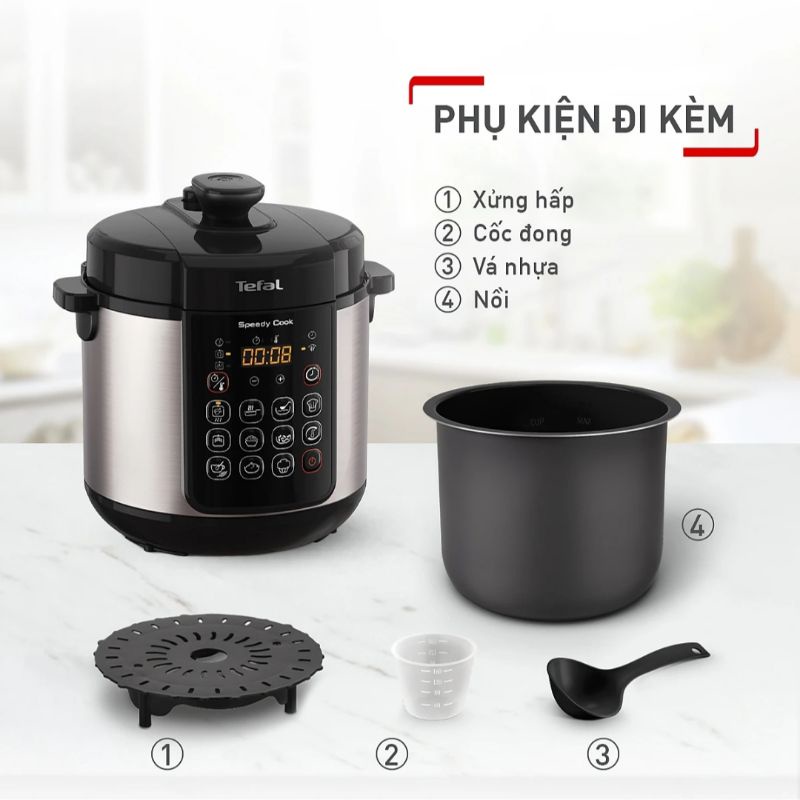 Nồi áp suất điện Tefal Speedy Cook 5L CY222D68