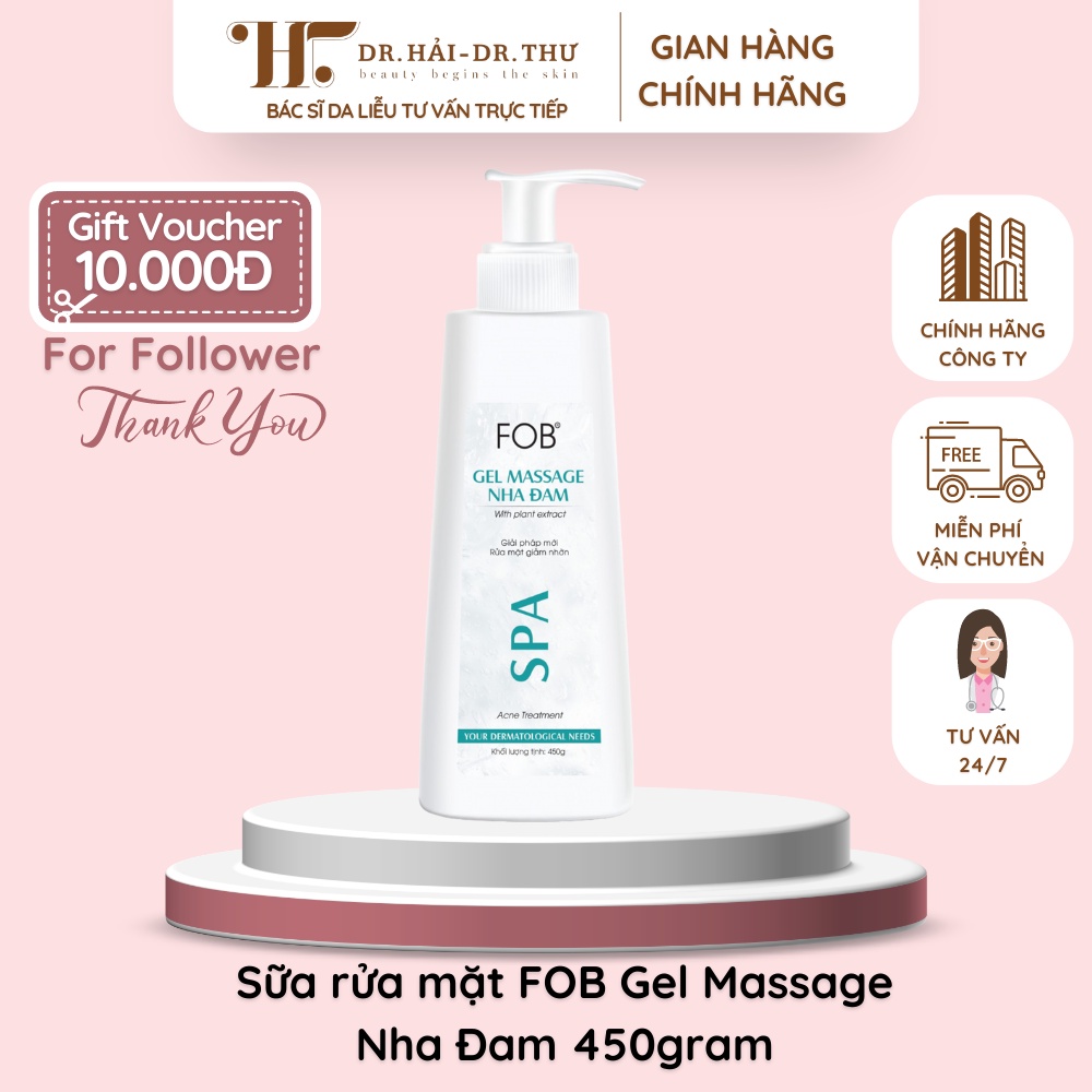 👩🏻‍⚕️ Mẫu mới 2022 Sữa rửa mặt FOB Gel Massage Nha Đam