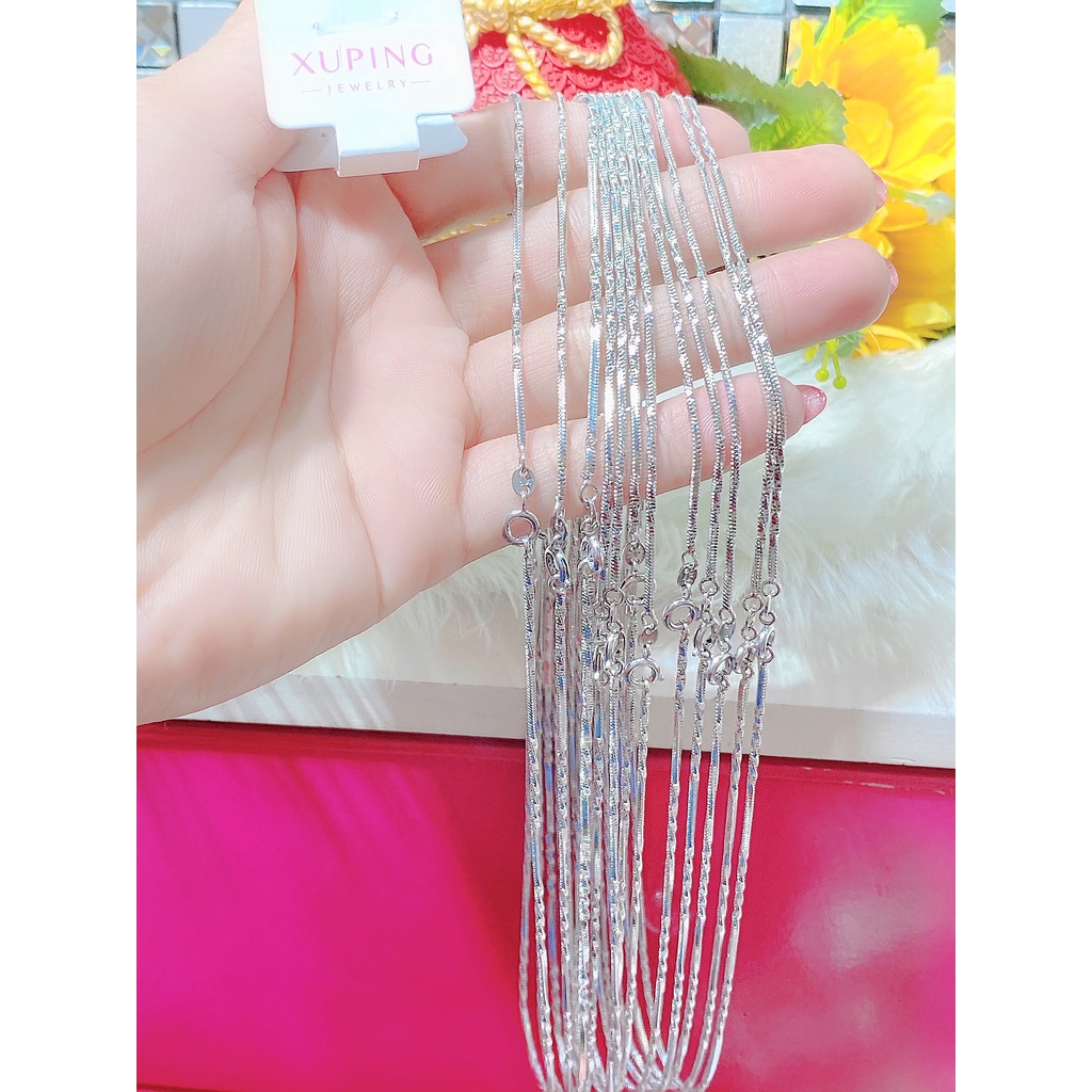 Dây chuyền mì xoắn nữ xuping mạ 24K UHA cho độ sáng lấp lánh cao , bền màu DC97
