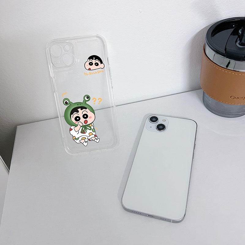 Ốp Điện Thoại Silicon TPU Mềm Trong Suốt Chống Sốc In Hình Ếch Cho iPhone 14 13 12 11 Pro Promax 6 6S 7 8 Plus X XR XSMax SE