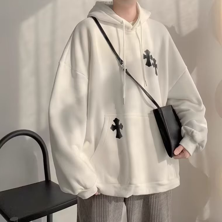 Áo Hoodie Tay Dài Dáng Rộng In Chữ Phong Cách Retro Mỹ Thời Trang Thu Đông 2022 Dành Cho Nam