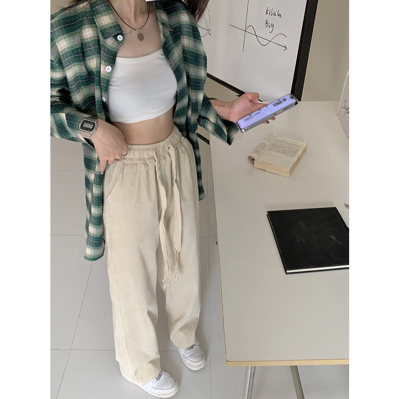 NRVP Quần thể thao dài dáng rộng phong cách thời trang Hàn Quốc