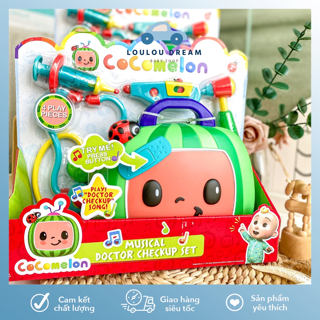 Bộ đồ chơi bác sĩ Cocomelon Doctor Checkup phát nhạc cho bé