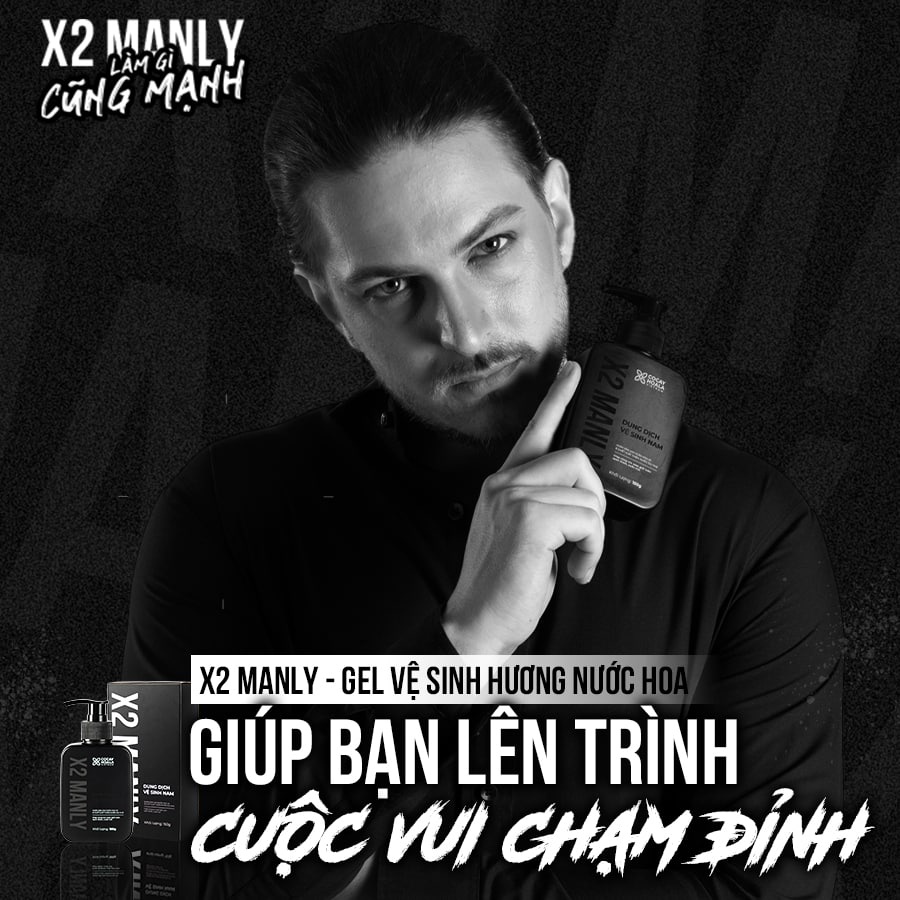 Gel Vệ Sinh Nam X2 Manly - Làm sạch sâu Giúp trẻ hóa cậu nhỏ với dung tích 150g Cocayhoala