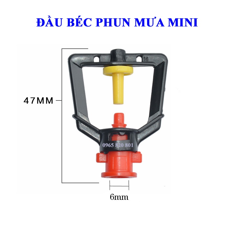 Đầu béc phun mưa, sương xòe