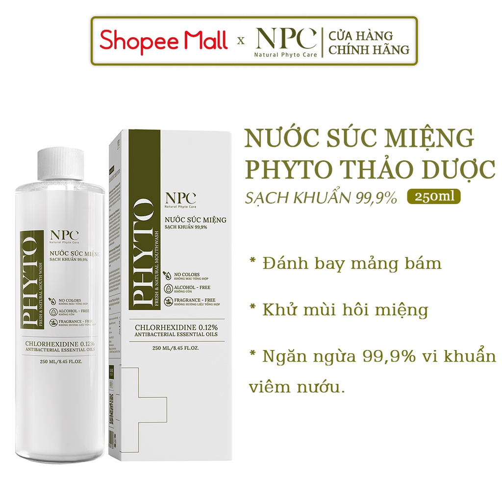 Nước súc miệng làm sạch khoang miệng Phyto không cay rát 250ml/500ml