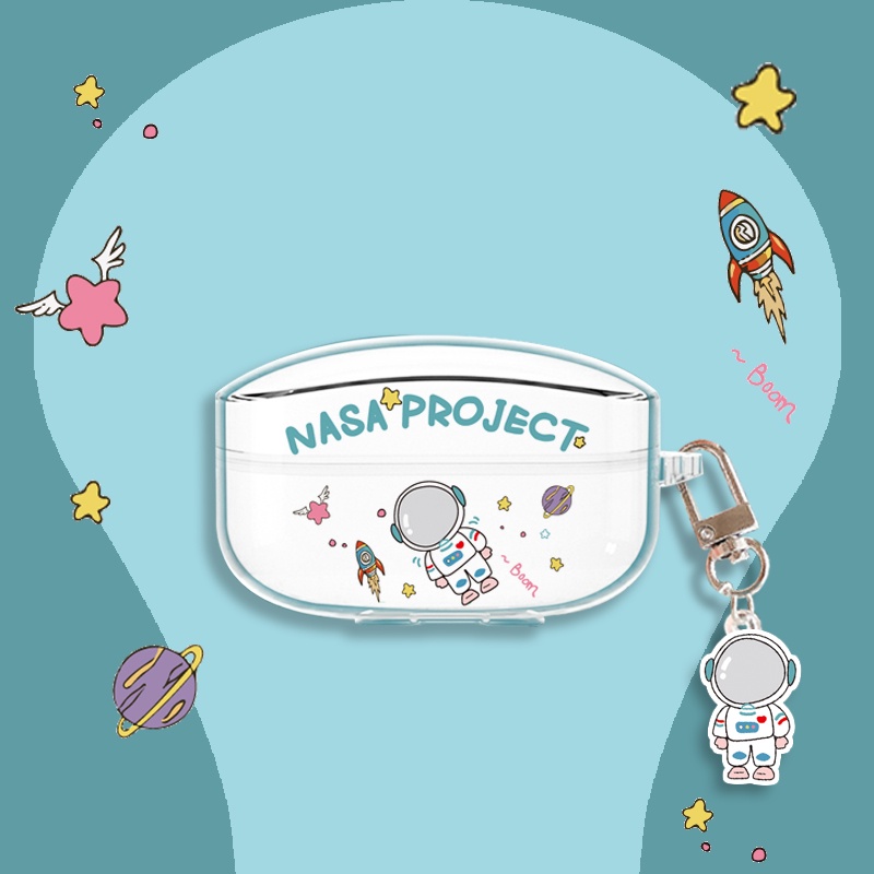 Vỏ Bảo Vệ Hộp Sạc Tai Nghe SONY WF1000XM4 TWS Bằng TPU Mềm Trong Suốt + Dây Chuyền Chống Sốc