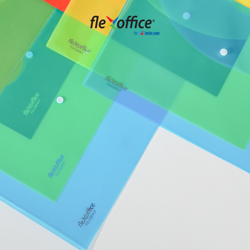 Combo 3 màu Bìa nút F4 Thiên Long Flexoffice FO-CBF017