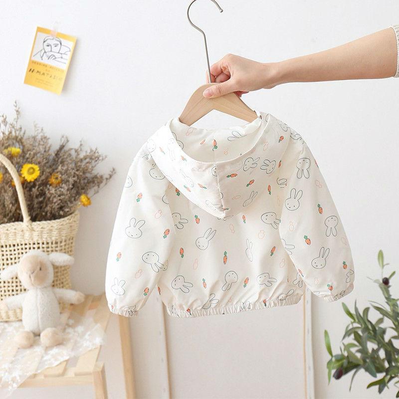 Áo Khoác Mỏng In Họa Tiết Dễ Thương Phong Cách Hàn Quốc Cho Bé Gái