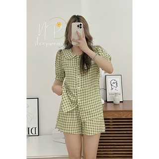 Bộ mặc nhà , set pijama chất đũi lạnh mền mát