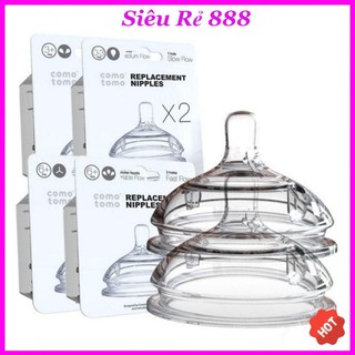 [⚡Rẻ Vô Địch] Núm ti Comotomo Mỹ siêu mềm (1-2-3 tia, Y-cut)