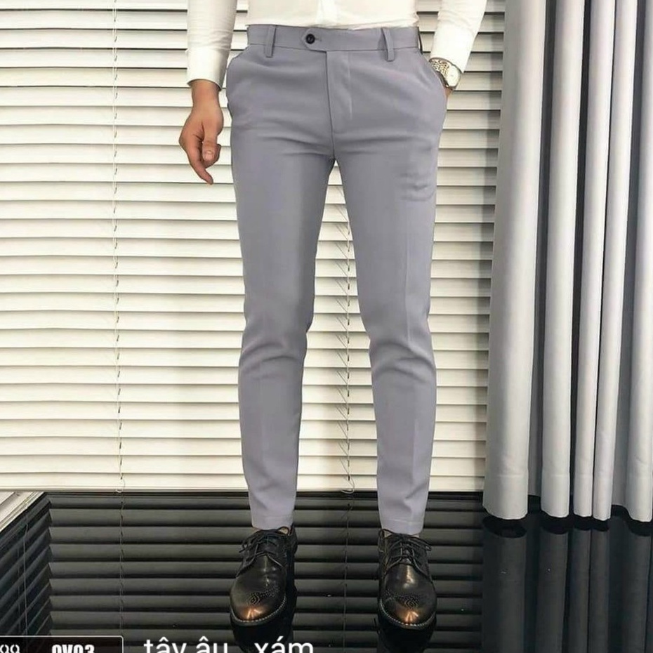 # 8 mẫu Quần Tây Kaki Nam Hàn Quốc ống Côn Dáng Ôm