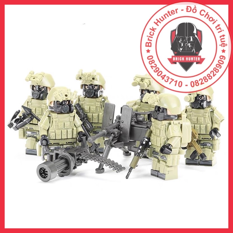 Us Army minifigures Đội 6 lính đặc nhiệm chống khủng bố sinh học của quân đội Mỹ