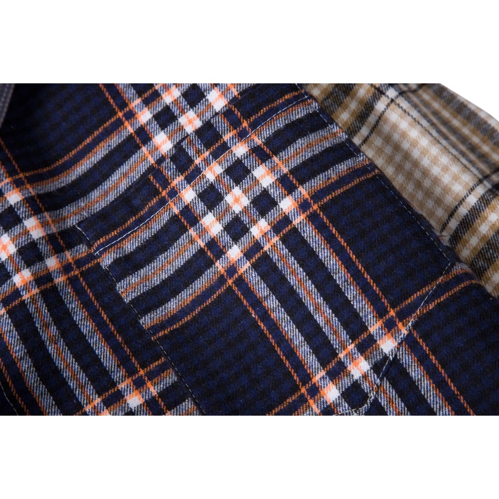 Áo Khoác Sơ Mi Nam Tay Dài Có Nón Phối Túi Họa Tiết Caro Thời Trang Thu Đông 2022