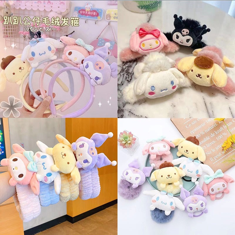 Dây Cột Tóc Mặt Hoạt Hình Sanrio Nhật Bản Dễ Thương Cho Cún Cưng melody Yugui