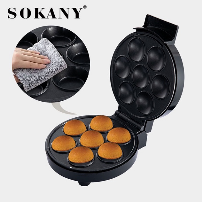 Máy làm bánh bông lan trứng 7 lỗ Sokany chính hãng