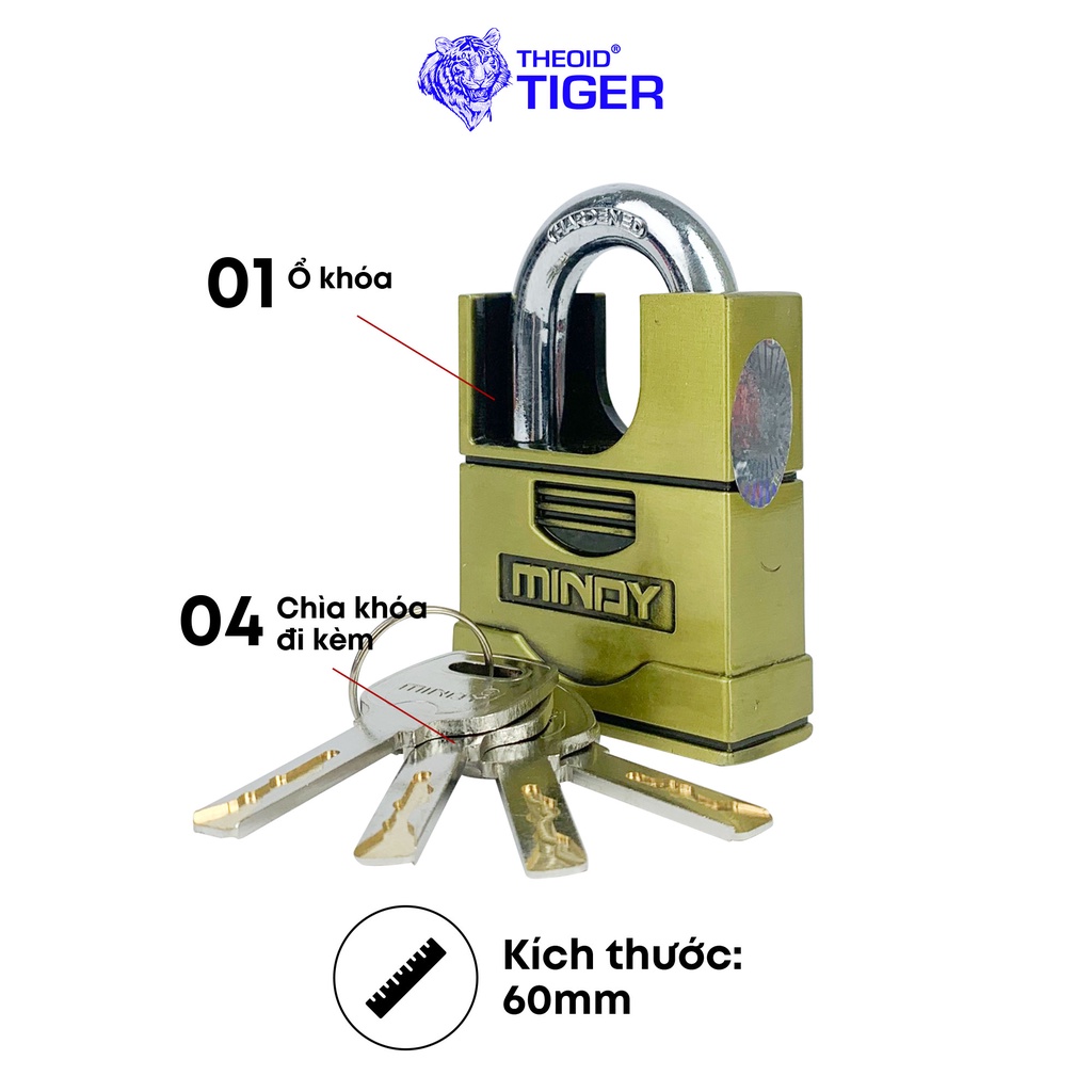 Ổ Khoá Cửa Chống Cắt Trộm - Bấm Đóng Không Dùng Chìa - Theoid Tiger