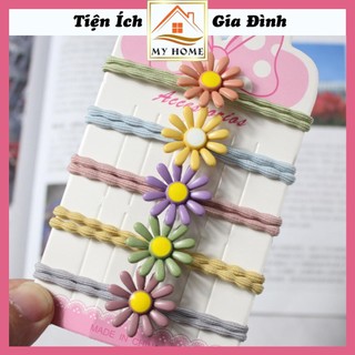 Dây thun cột tóc hoa cúc Hàn Quốc, đồ buộc tóc thời trang