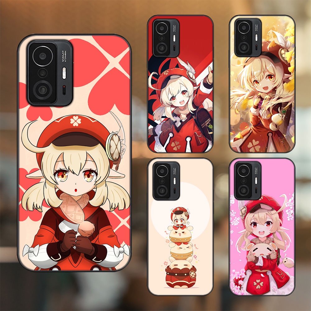Ốp lưng Xiaomi 11T Pro 5G viền đen in hình Klee Genshin Impact