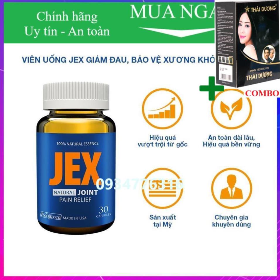 Combo Gội Là Đen Thái Dương+ Viên uống JEX giảm đau, bảo vệ xương khớp (30 viên)