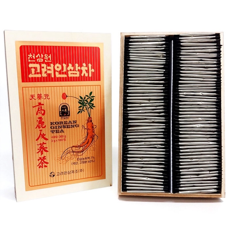 GIÁ SỐC: HỘP TRÀ HỒNG SÂM HÀN QUỐC (100 GÓI X3GR)