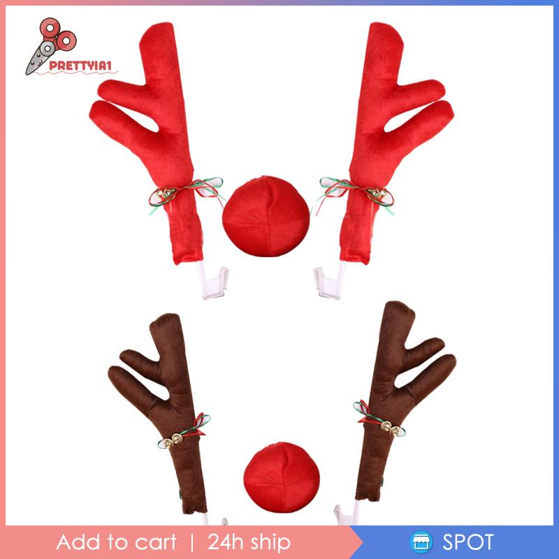 Set 3 Lưới Tản Nhiệt Hình Tuần Lộc Trang Trí Giáng Sinh Cho Xe Hơi / Xe Tải Prettyia1