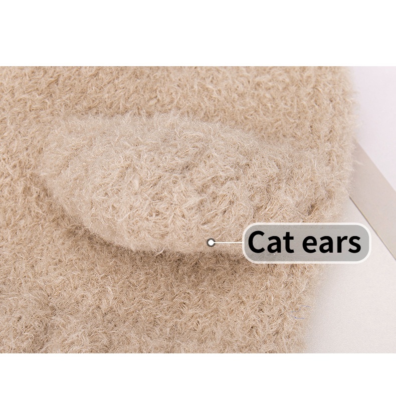 AOFEIQIKE AOFEIQIKE Mũ len tai gấu dễ thương cho nữ