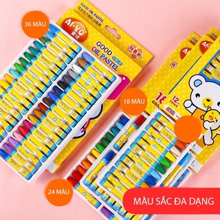Hộp bút sáp dầu Pastel an toàn cho sức khỏe 18 màu 24 màu 36 màu