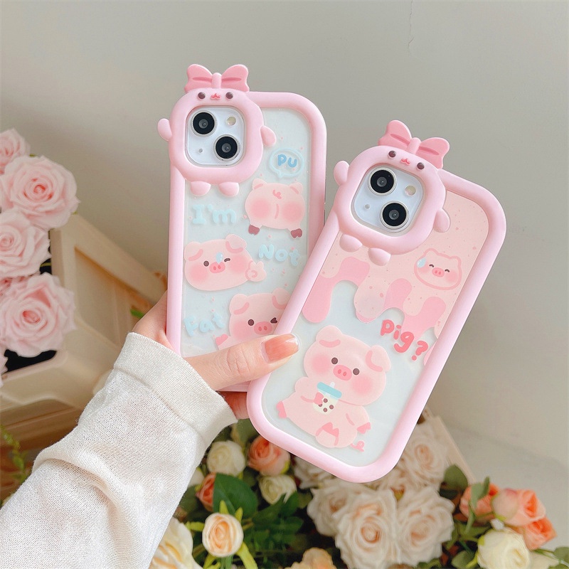 Ốp lưng iphone NƠ HEO HỒNG 7/8Plus/X/Xs/Xsmax/11/12/13/14Promax