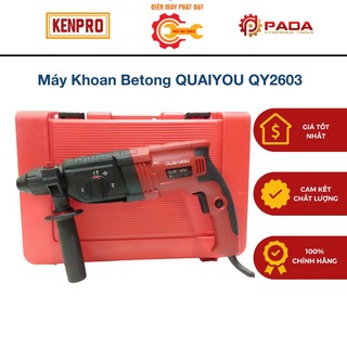 Máy khoan Betong QUAYOU 2603 công suất 1050W tặng kèm 4 mũi khoan betong