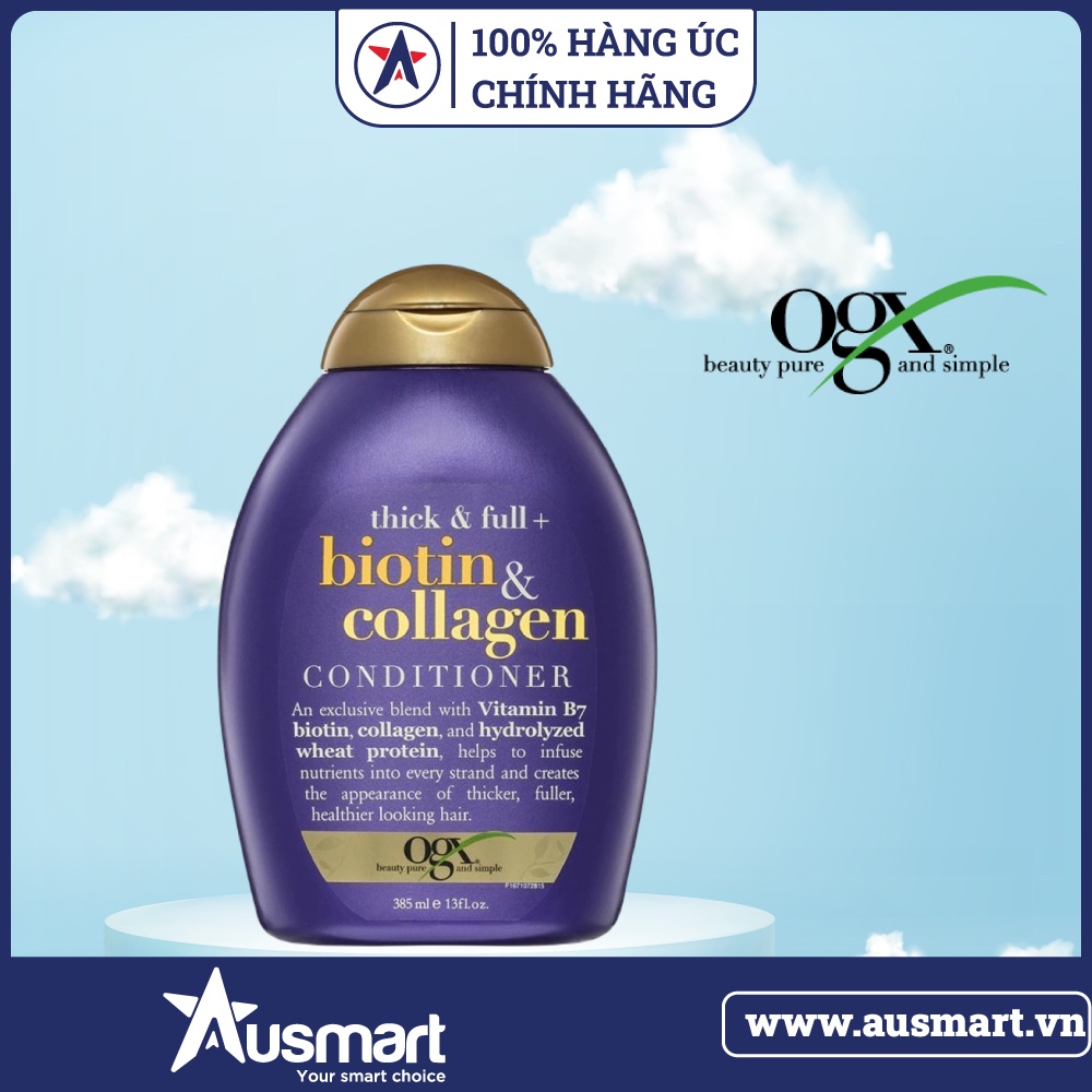 [ HÀNG CAO CẤP ] Dầu Xả Dưỡng Dày Tóc Biotin & Collagen Ogx Shampoo 385ml