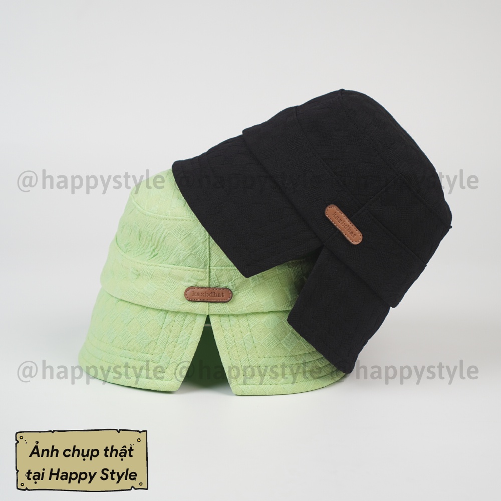 Mũ BUCKET vành cụp ❤️ Nón tai bèo xẻ thêu tem Kaxbdhat chất nhung xốp Quảng Châu form unisex nam nữ N99 - Happy Style