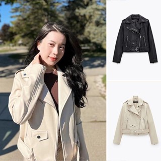 (5 MÀU) ÁO KHOÁC DA ZRA XUẤT DƯ TUỒN BIKER JACKET NỮ - 3046/043