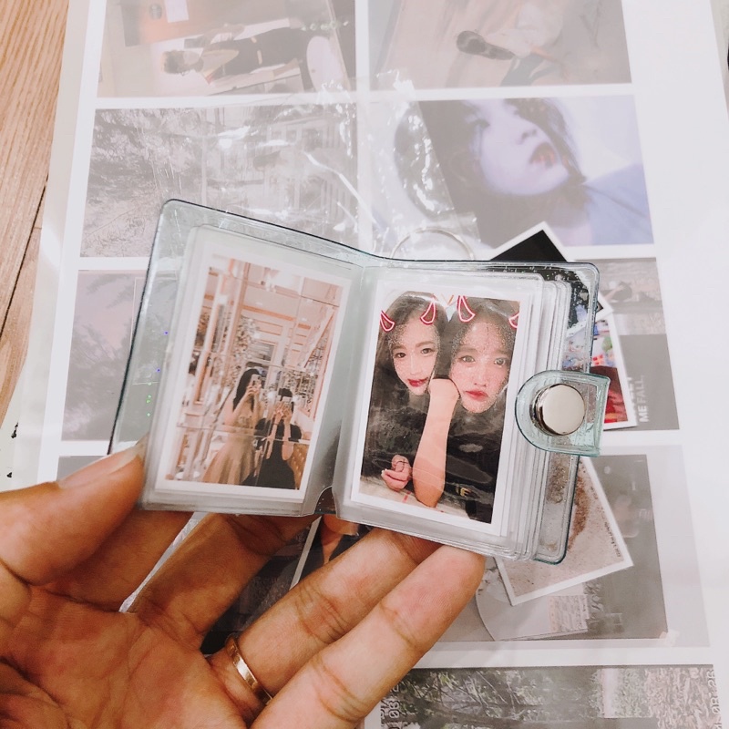 Móc khóa album ảnh mini 1 inch 2 inch đựng 16 ảnh